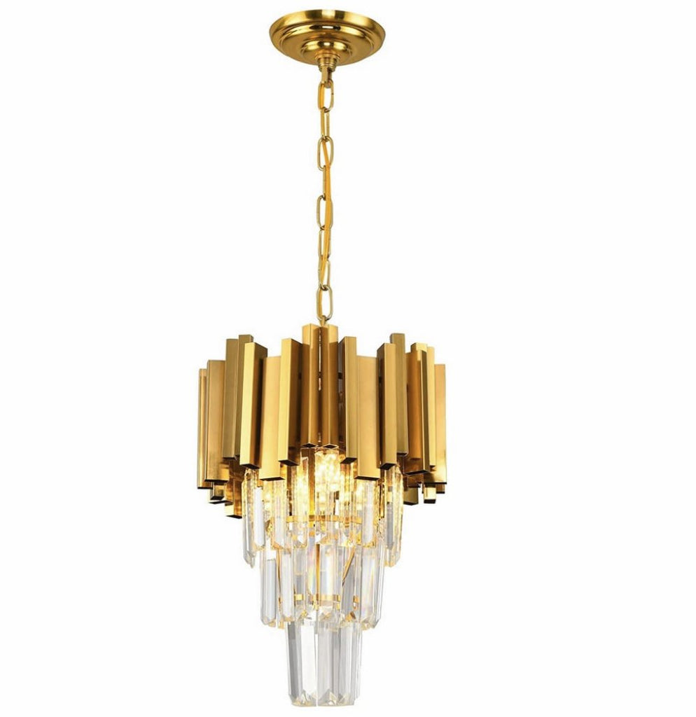 3 Light Gold Fixture Dining Kitchen Island Entryway Crystal Chandelier Chandelier Crystal Lights