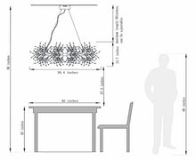 Modern Fireworks Dining Living Rroom Crystal Chandelier, 40" Diameter