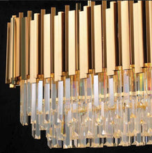 Gold Plated Crystal Dining Room Kitchen Island Chandelier, 40" Length