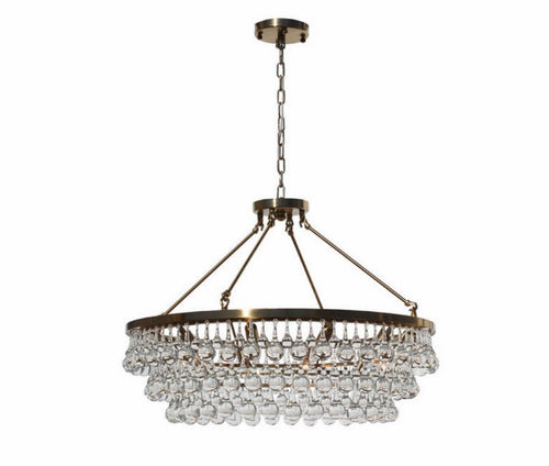 10 Light Glass Crystal Chandelier, 32