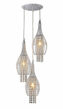 3-light Adjustable Crystal Chrome-finish Chandelier - Chrome