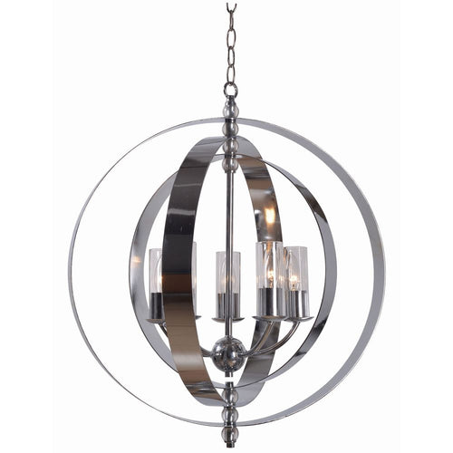 5 Light Chrome Modern Contemporary Chandelier