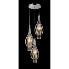 3-light Adjustable Crystal Chrome-finish Chandelier - Chrome