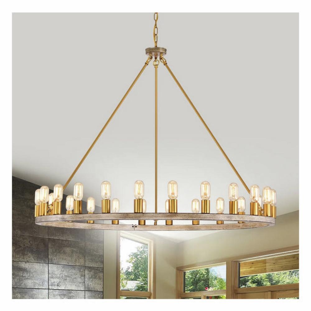 Boerderij Wagon Wiel Kroonluchter - 48 inch, 24 lichts, verstelbare ketting, zwart rustiek voor ingang of woonkamer Boerderij Wagon Wiel Kroonluchter - 48 inch, 24 lichts, verstelbare ketting, zwart rustiek voor ingang of woonkamer
