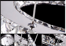 Modern LED K9 Crystal Chandelier Pendant Lamp Flush Mount Ceiling Light Fixture