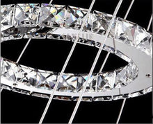 Modern LED K9 Crystal Chandelier Pendant Lamp Flush Mount Ceiling Light Fixture