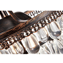4-light Antique Brass Crystal Chandelier