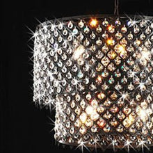 Antique Bronze 8-light Double Round Crystal Chandelier