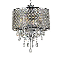 Chrome Finish 4-light Round Chandelier