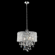 Chrome Finish 4-light Round Chandelier