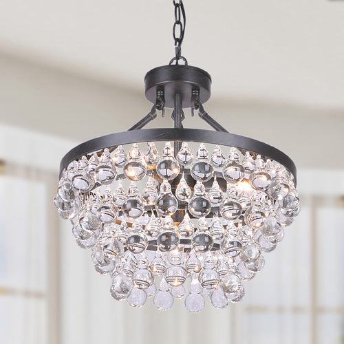 5-light Antique Black Luxury Crystal Chandelier
