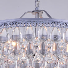 6-light Chandelier with Clear Teardrop Beads