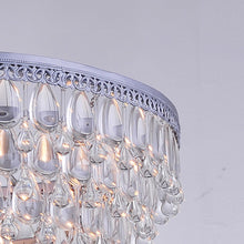 6-light Chandelier with Clear Teardrop Beads