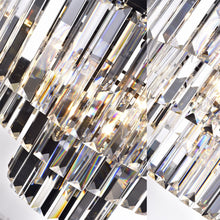 6-Light Luxury Modern Contemporary Crystal Chandelier Ceiling Light Pendant - Black