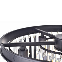 6-Light Luxury Modern Contemporary Crystal Chandelier Ceiling Light Pendant - Black