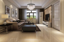 6-Light Luxury Modern Contemporary Crystal Chandelier Ceiling Light Pendant - Black